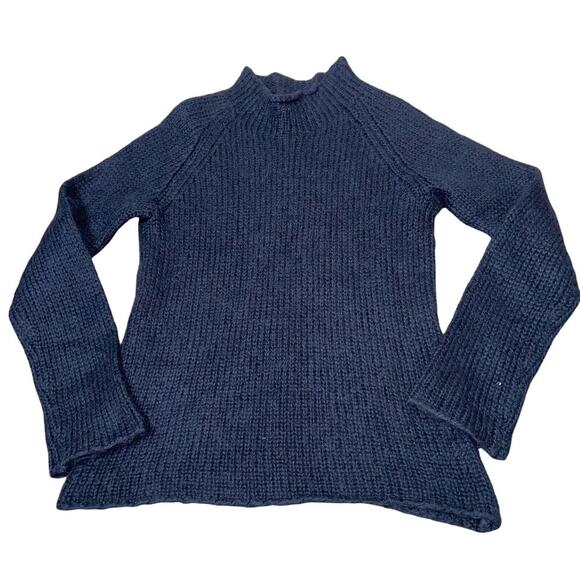 Margaret O'Leary sweater Mohair Merino wool blend black mock neck SZ SM - Picture 2 of 9